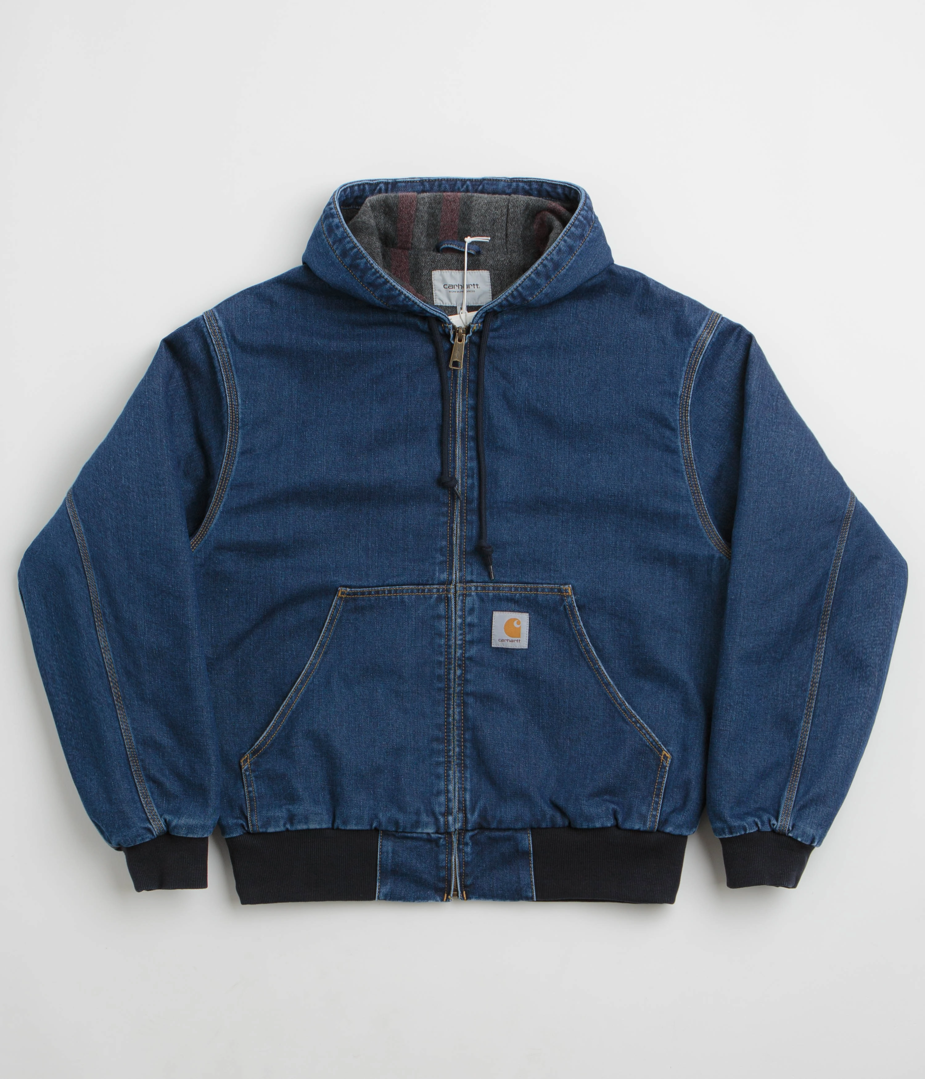 Carhartt OG Active Jacket - Blue Stone Washed Weatherproof Seams Cold Season