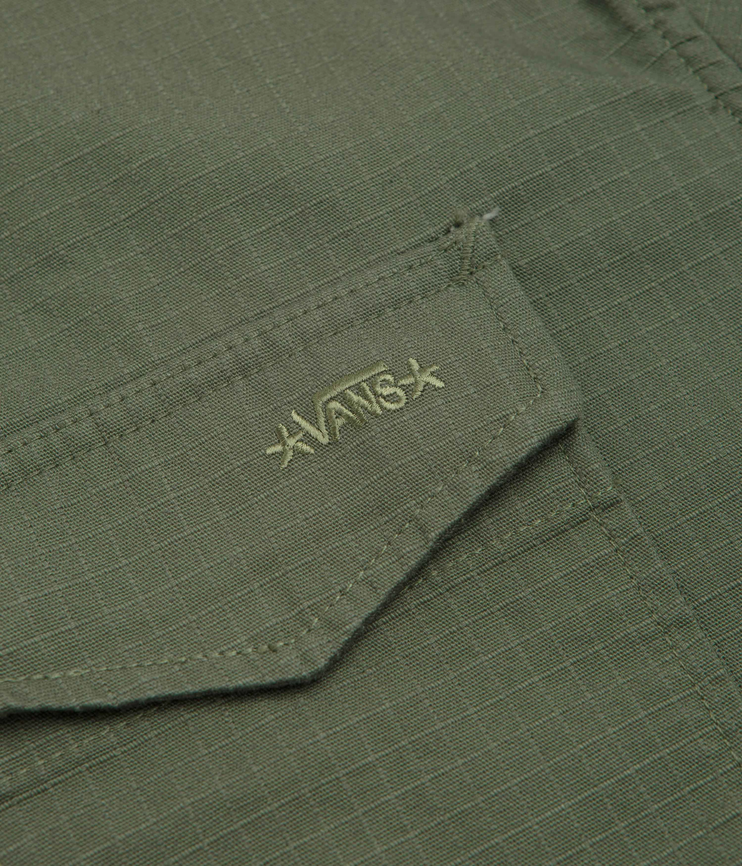 Quick Dry Fabric Technology Vans Skate Atiba Haze Military Overshirt - Pine Forest