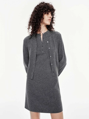 Weekend Fresh Wool Cardigan Set Dress