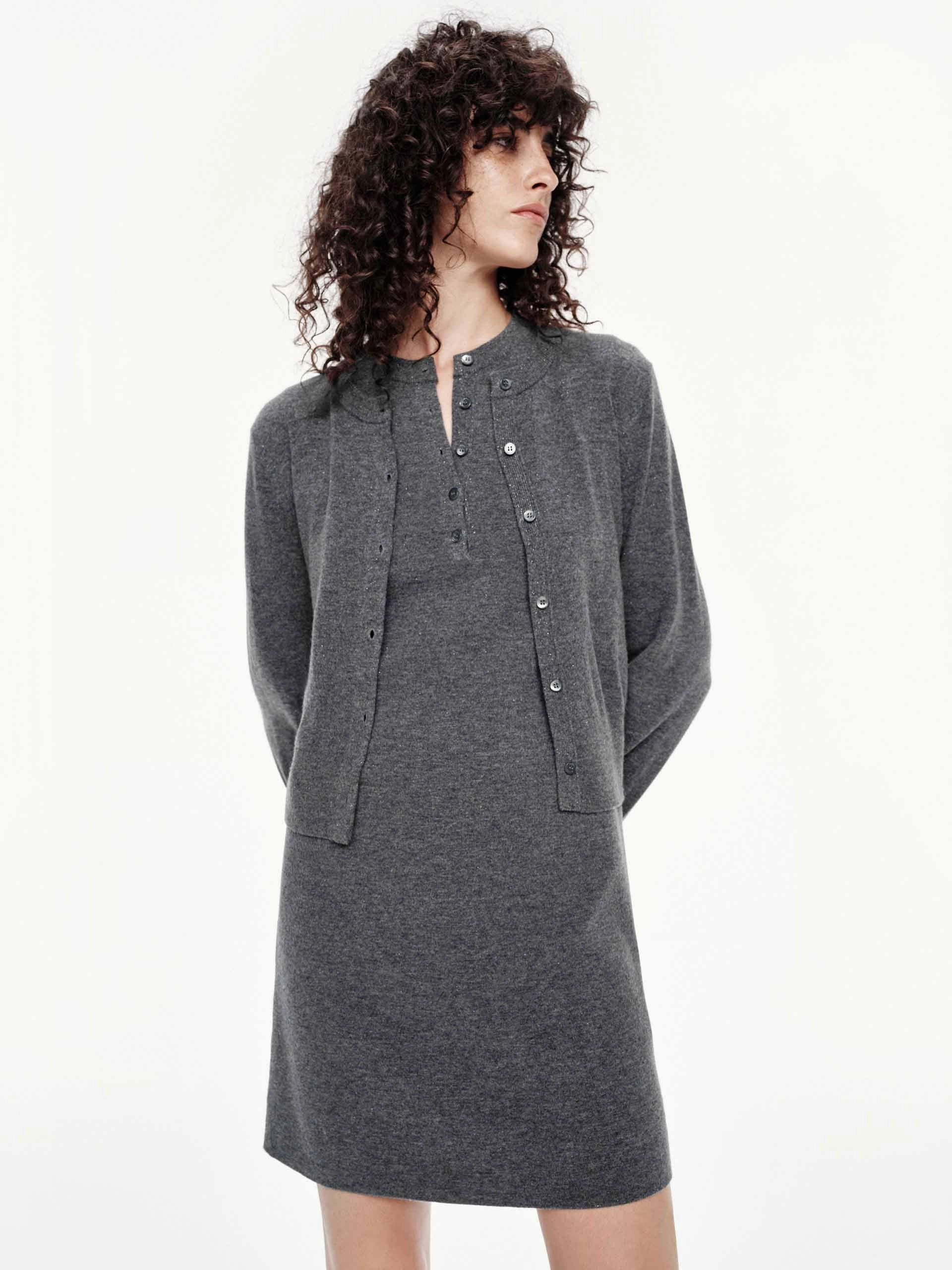 Wool Cardigan Set Dress Lightweight