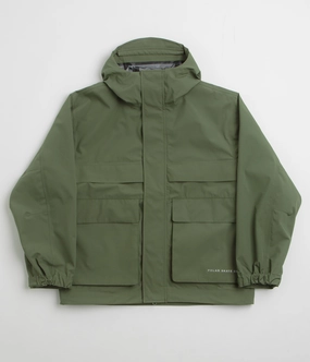 Polar Cargo Shell Jacket - Moss Green AbrasionResistantSurface