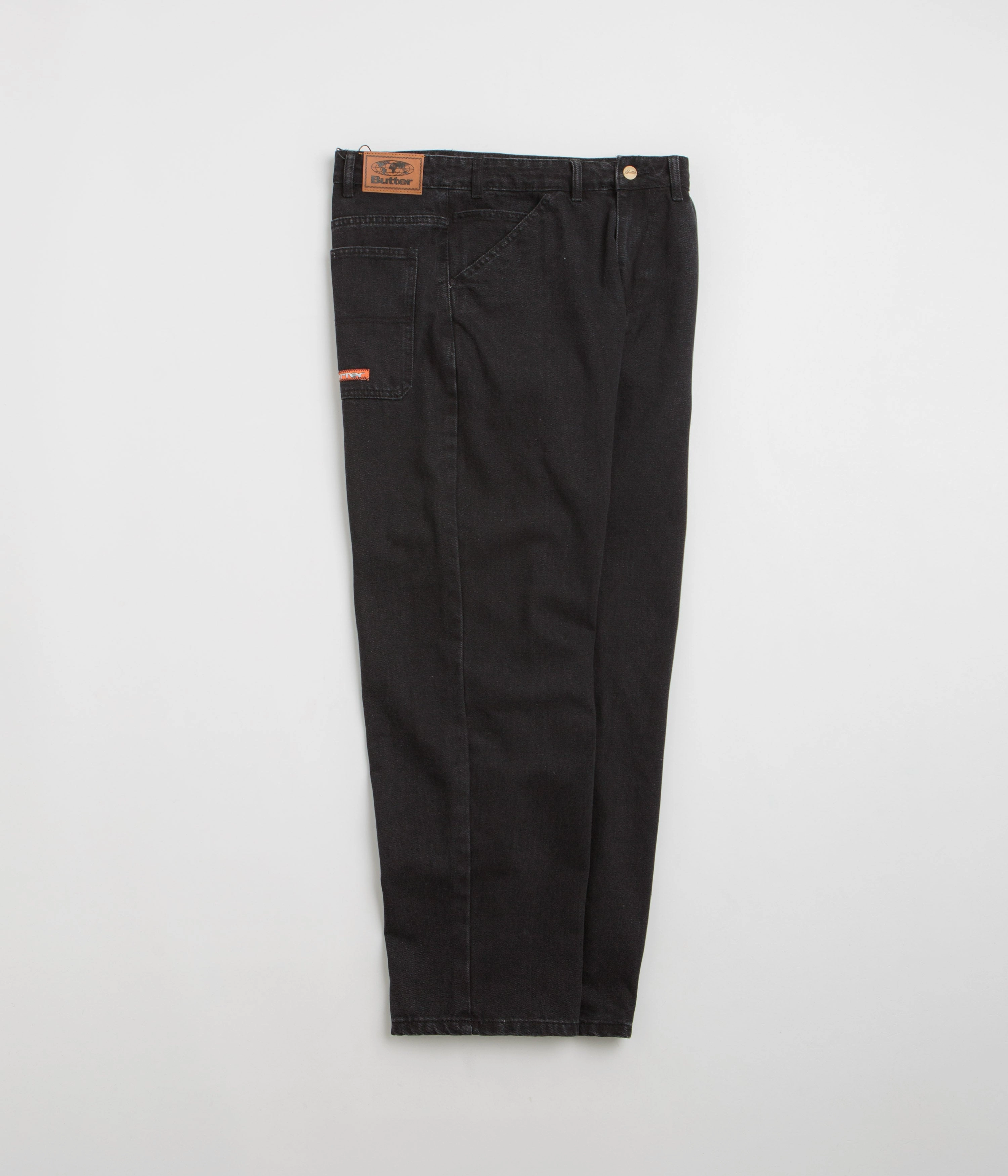Butter Goods Witness Jeans - Flat Black Sweat Wicking Liner HeatRegulatingLining
