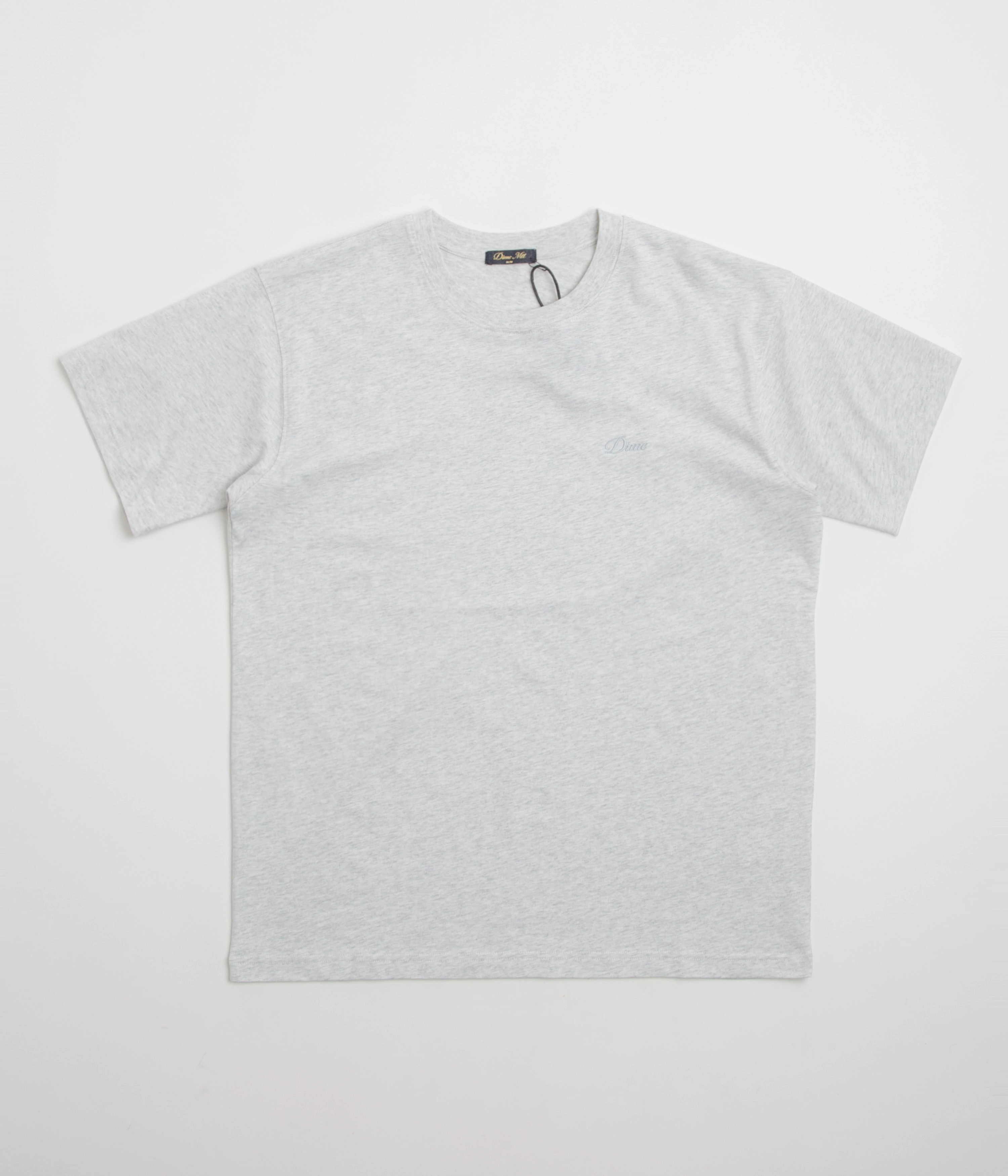 Stretch Knit Dime Cursive Small Logo T-Shirt - Ash