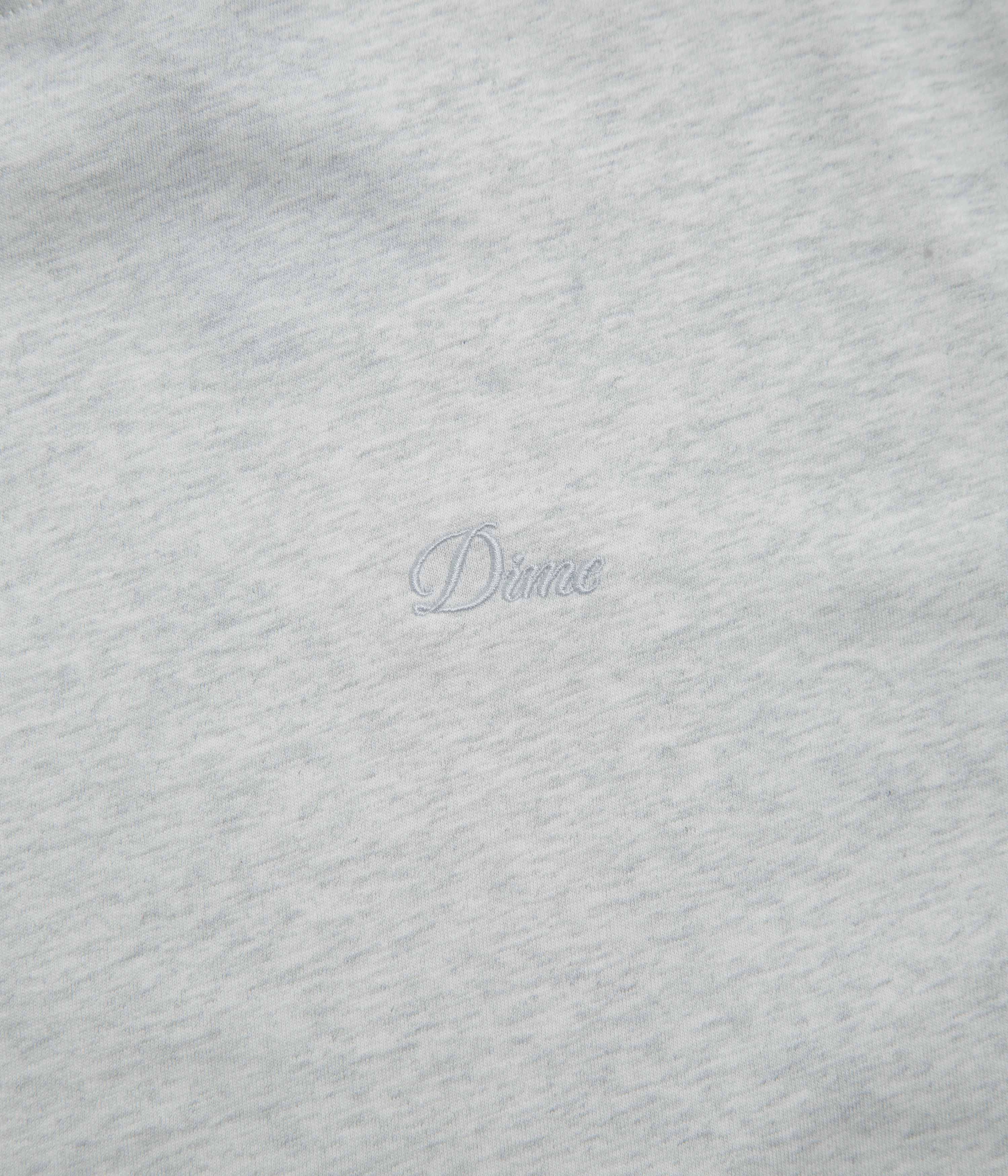 Dime Cursive Small Logo T-Shirt - Ash Ultra Soft Blended Textile
