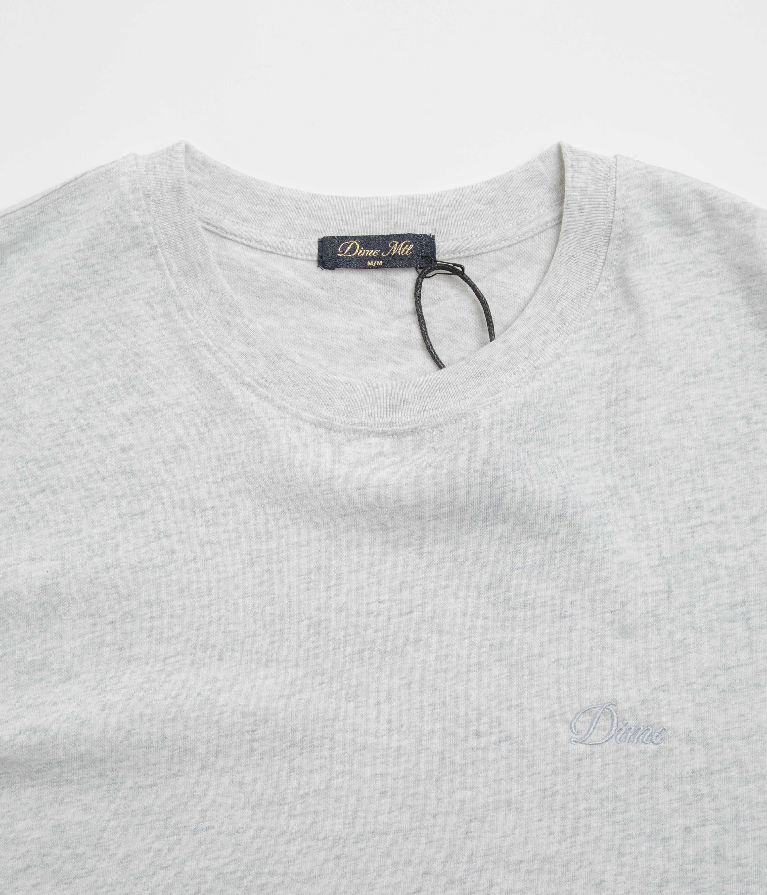 Casual Layers Dime Cursive Small Logo T-Shirt - Ash