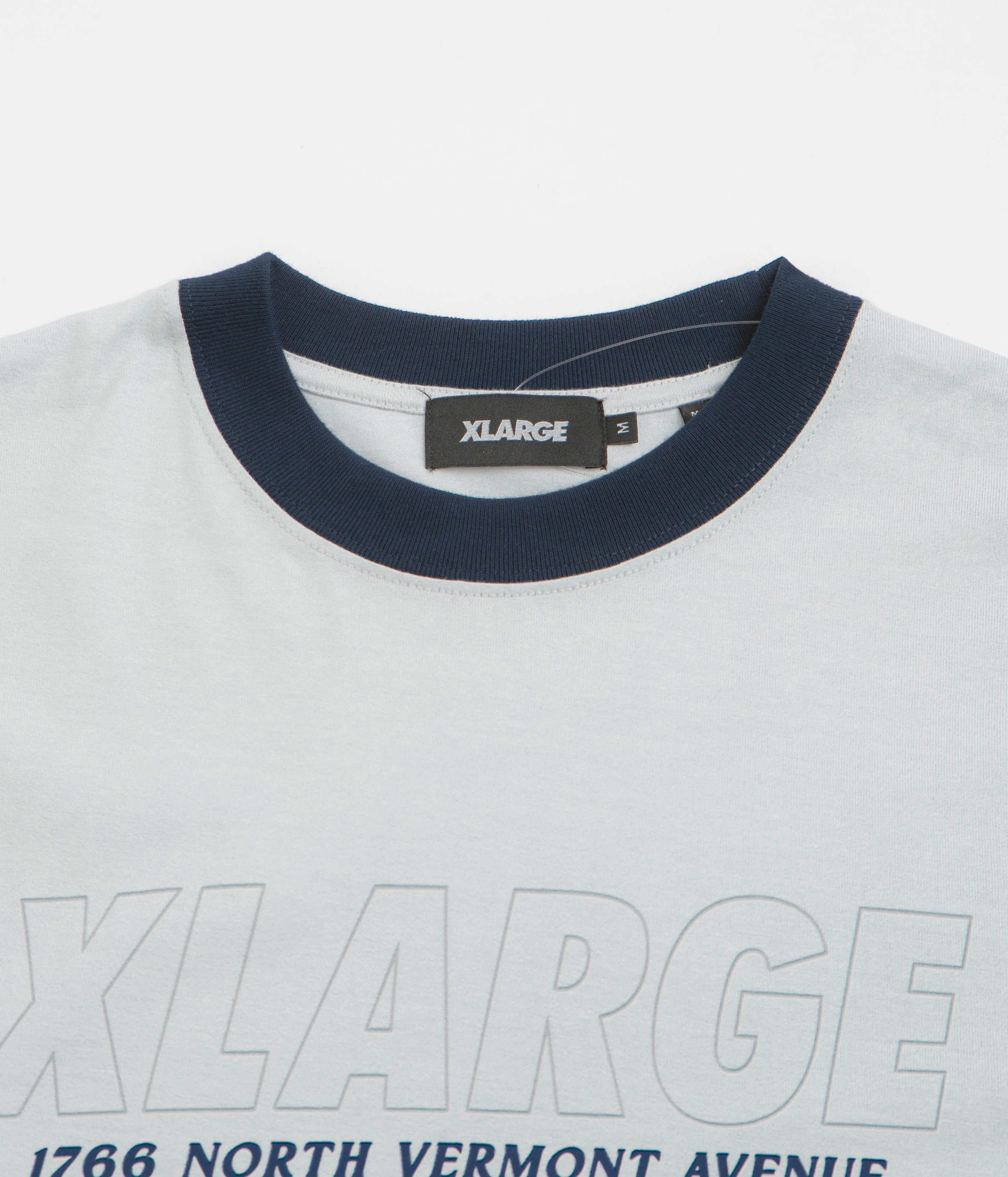 Fresh Trend XLarge Store Address Ringer T-Shirt - Grey