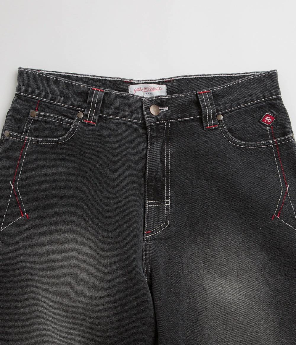 Transitional Style Yardsale Culture Slub Phantasy Jeans - Washed Black