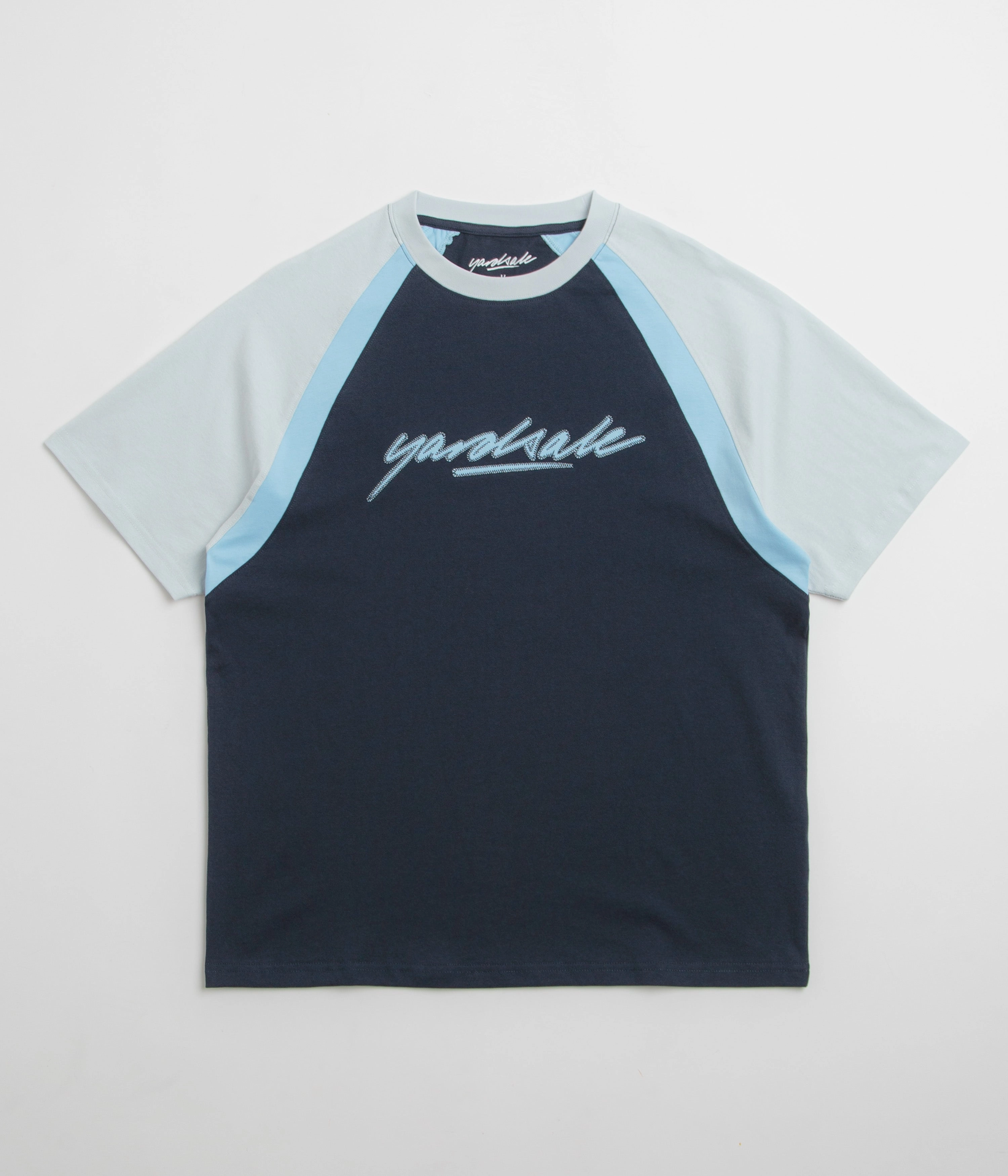 Yardsale Daze T-Shirt - Blue Geometric precision Minimal Trend