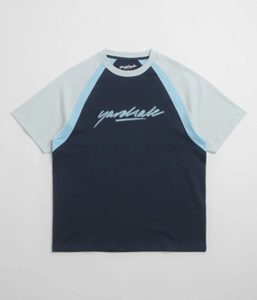 Yardsale Daze T-Shirt - Blue Geometric precision Minimal Trend