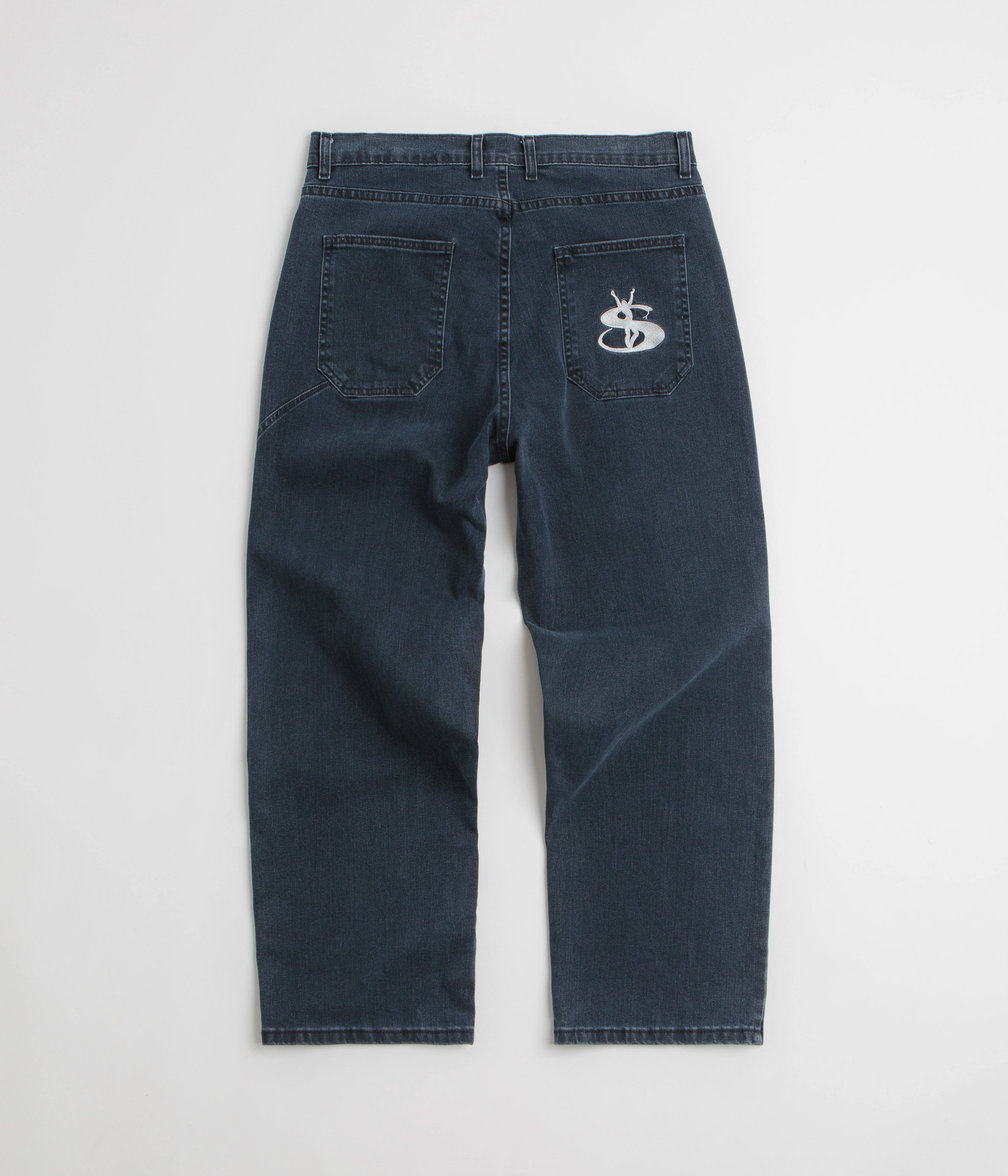 Soft Waistband Windproof Design Yardsale Faded Phantasy Jeans - Denim