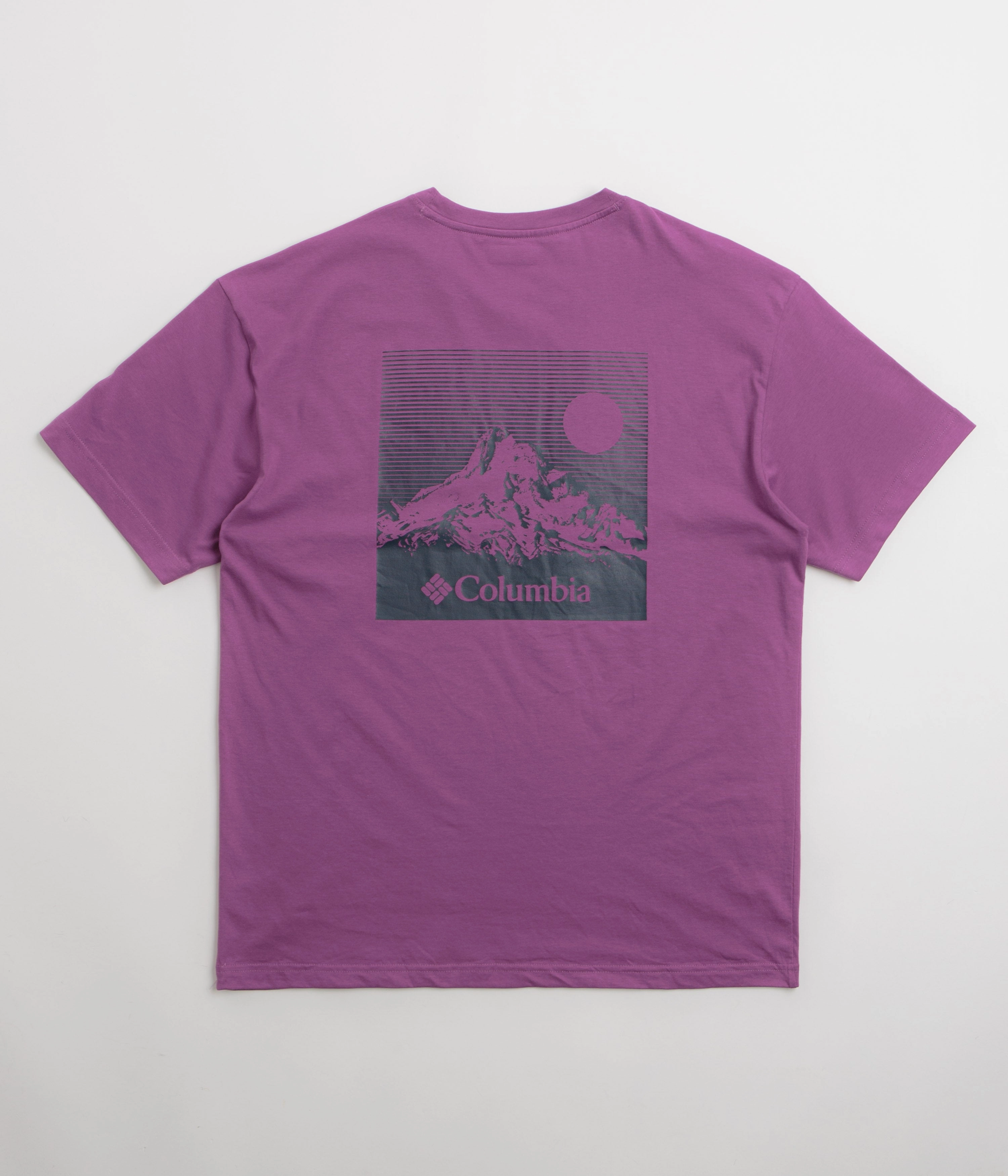 Adult Wear Columbia Black Butte Graphic T-Shirt - Razzle / Linear View