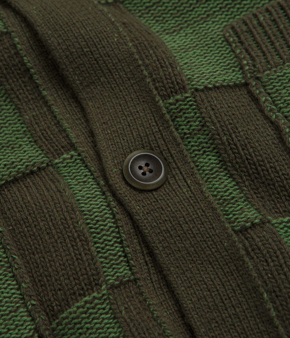 YMC Baker Cardigan - Green Winter Must-Have