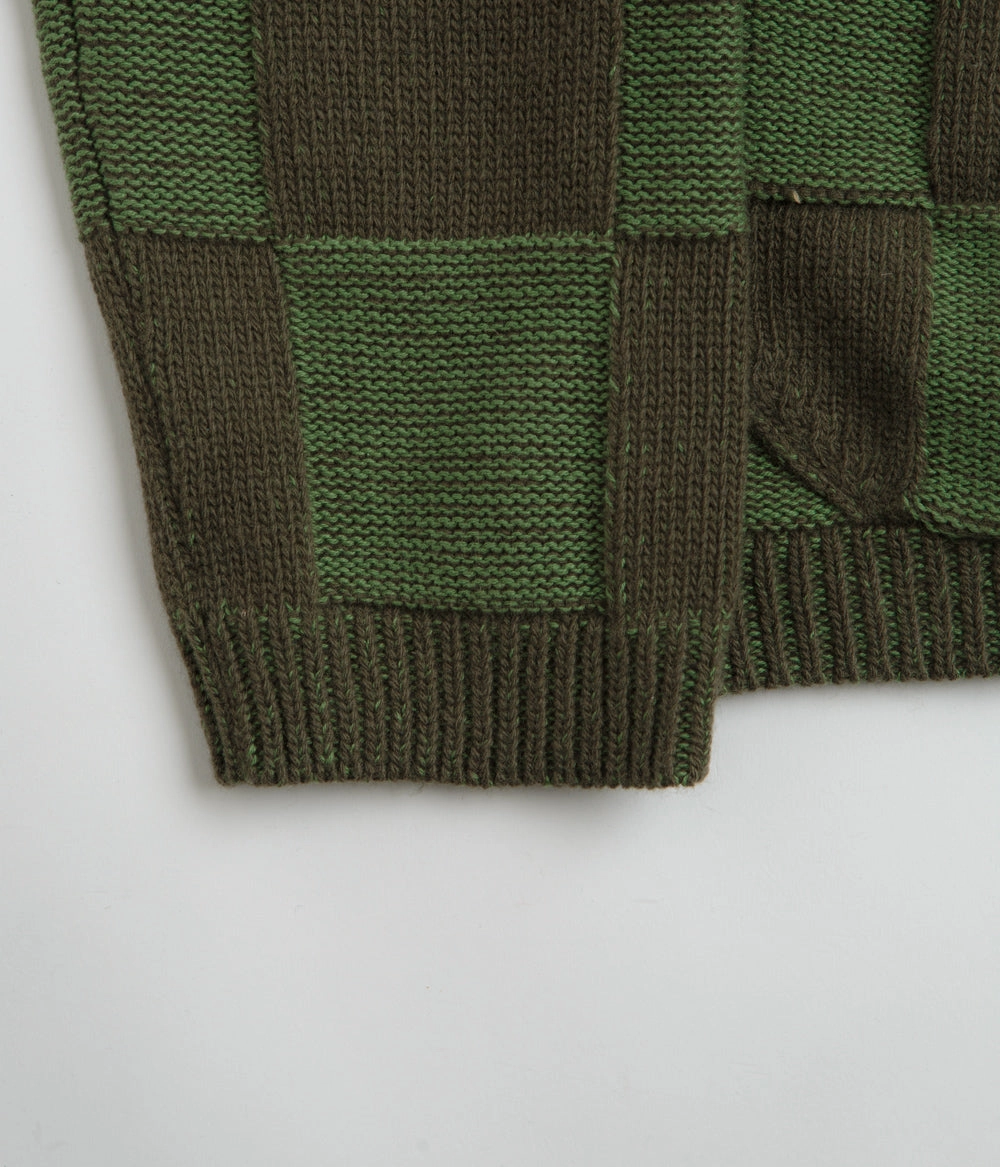 YMC Baker Cardigan - Green Knit Design Wear