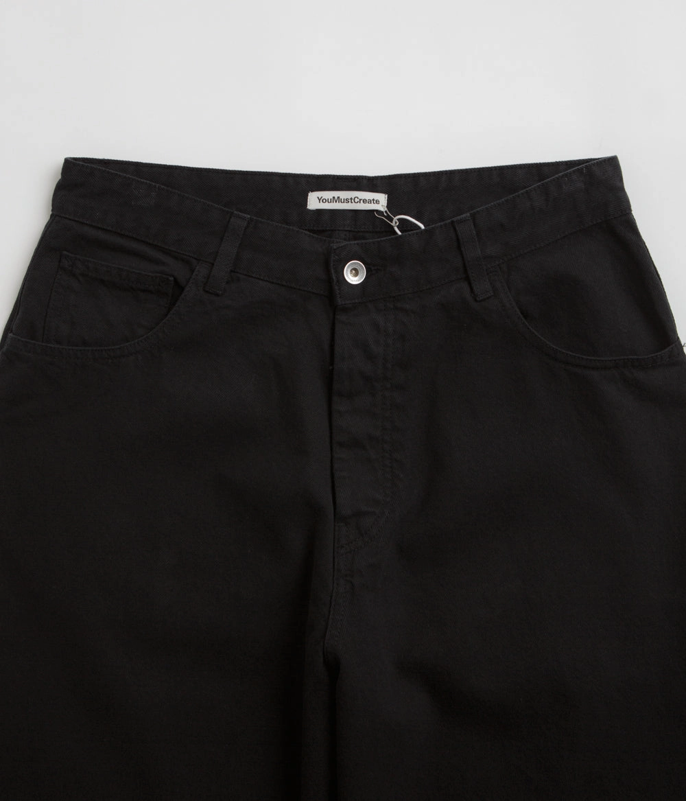 Solid shade Sporty Appeal YMC Replacement Jeans - Black