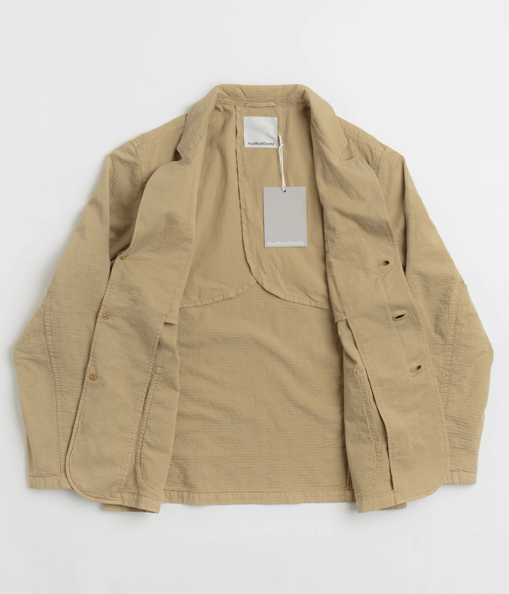 YMC Scuttlers Jacket - Sand nylon blend ShrinkResistantFabric