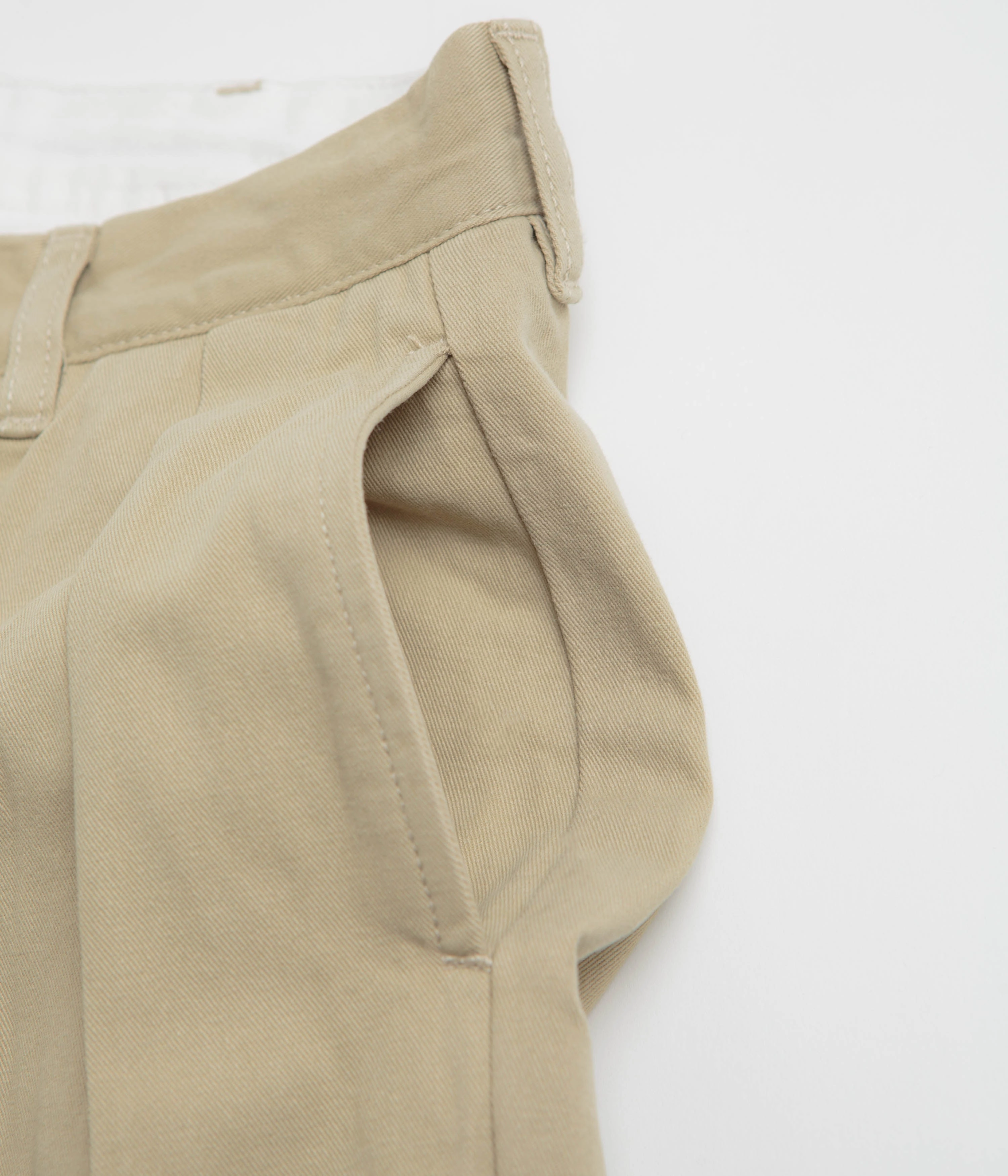 Service Works Drill Part Timer Shorts - Khaki Chafe Resistant Edges