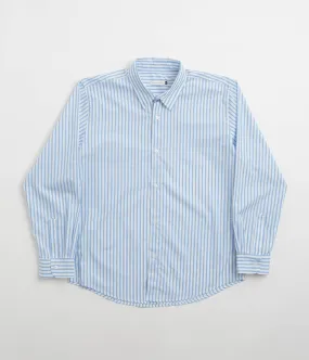 Pop Trading Company Striped Logo Shirt - White Road Trip Ready