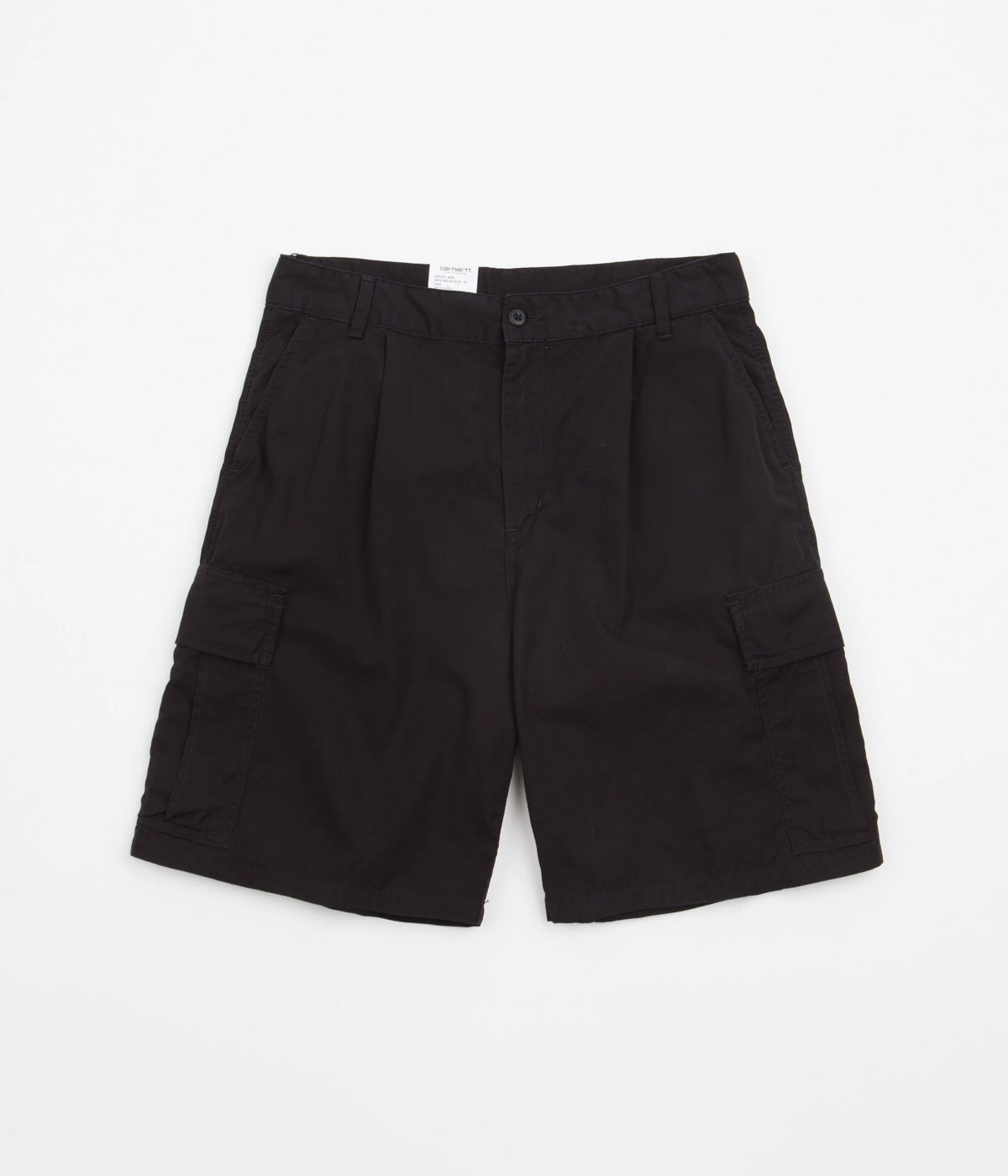 Carhartt Cole Cargo Shorts - Black Stretchable Waistband