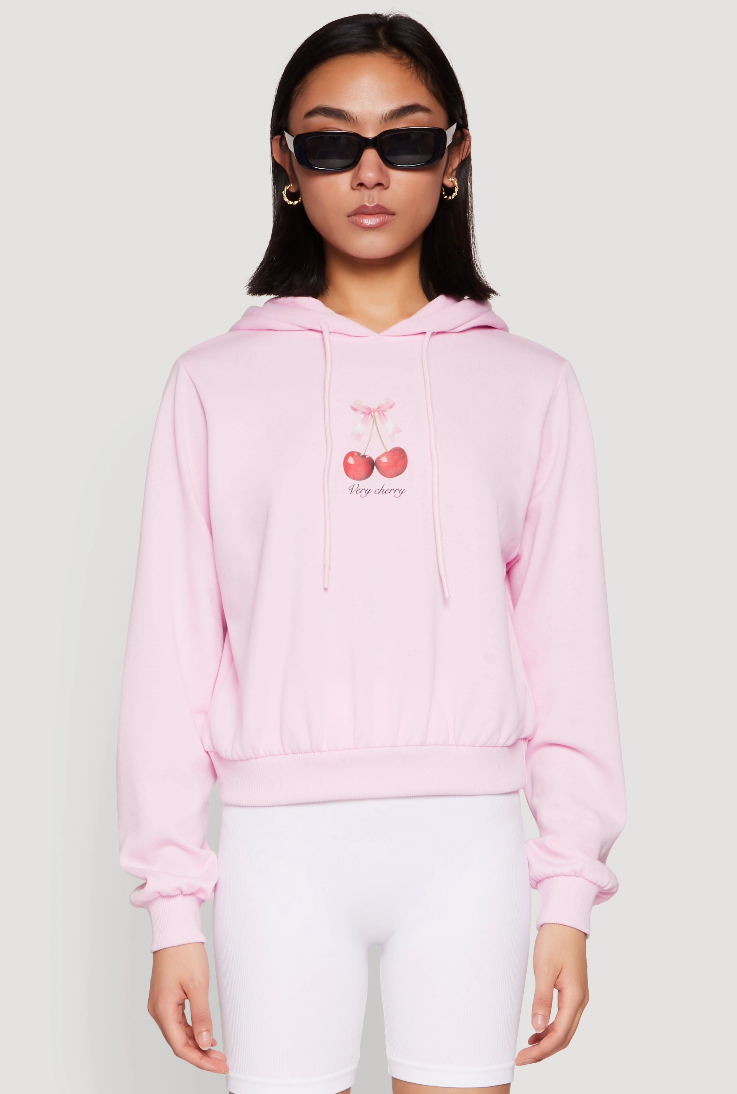 Inland area Bread Iris Very Cherry Graphic Print Hoodie