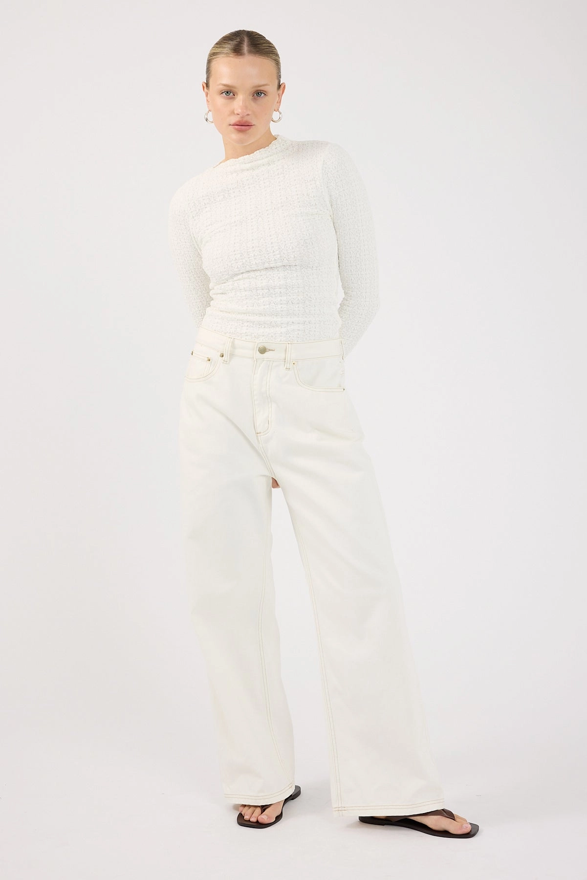 Mountain peak Perfect Stranger Indiana Lace Long Sleeve Top White