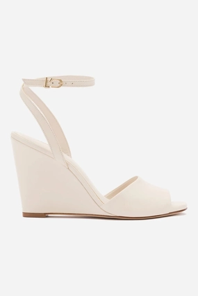 Ergonomic Support Yves Wedge In Ivory Leather