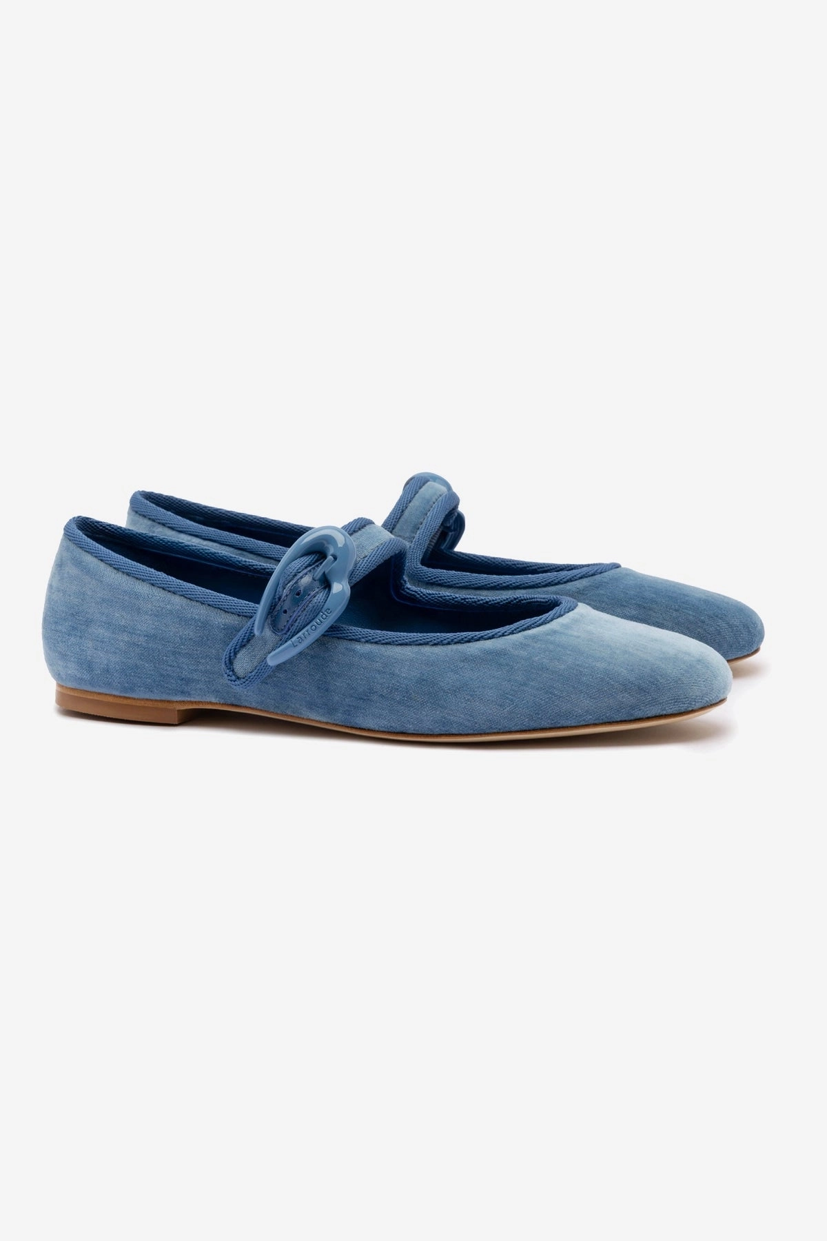 Home Safe Simple Footwear Verona Ballet Flat In French Blue Velvet